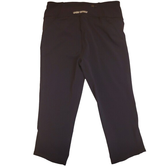 Under Armour Black High Rise Capri SM/P Athletic Women Pants/Leggings - Picture 2 of 9